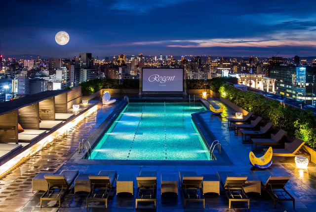 Rooftop pool at the Regent Taipei