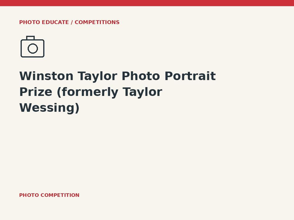 Winston Taylor Photo Portrait Prize (formerly Taylor Wessing)