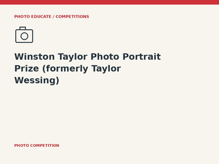 Winston Taylor Photo Portrait Prize (formerly Taylor Wessing)