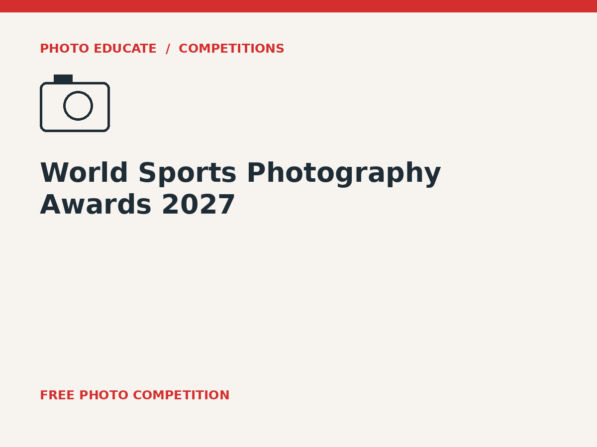 World Sports Photography Awards 2027