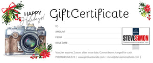 PhotoEducate & Passionate Photograher Destination Workshop Gift Certificates ($100-$1000)